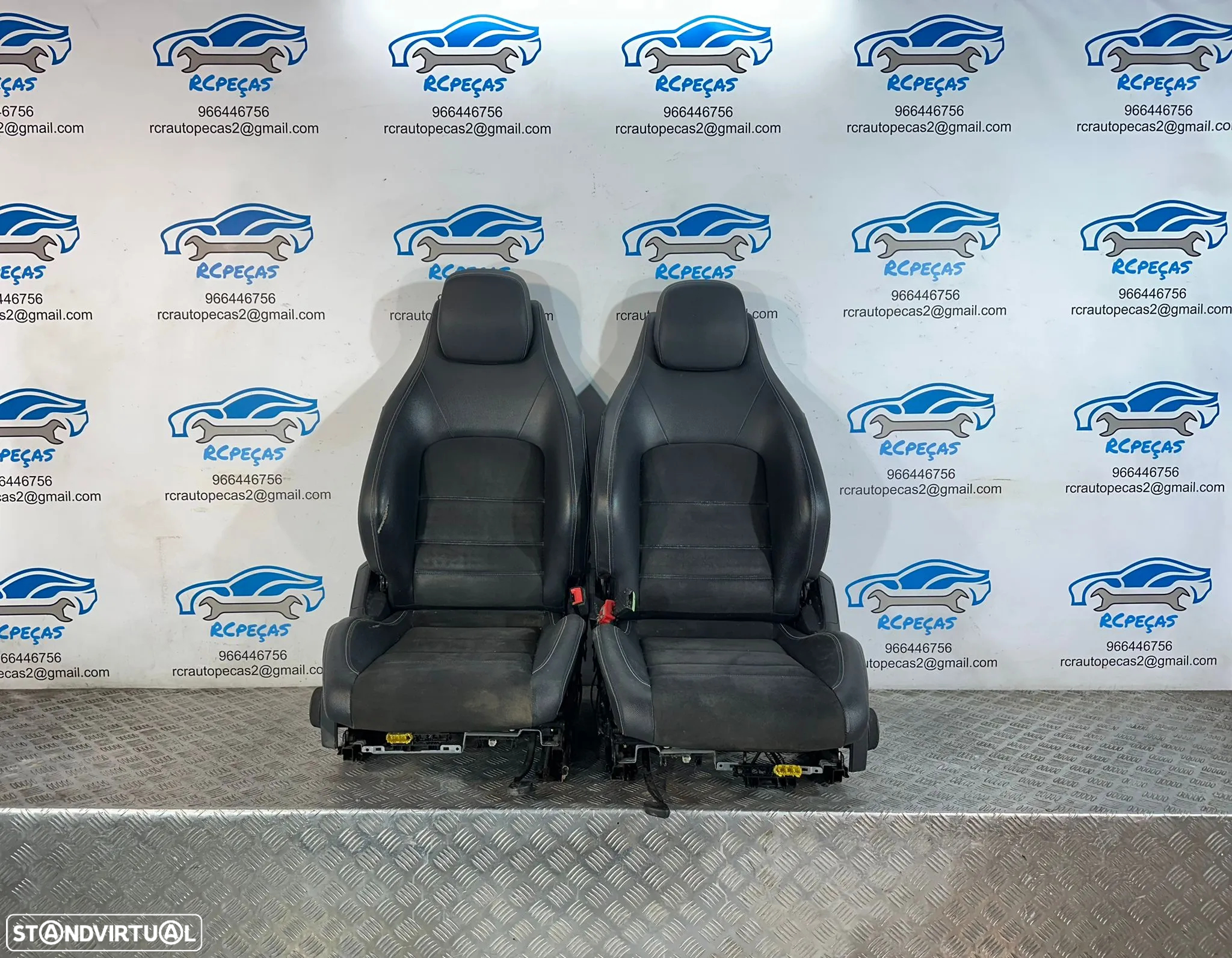 .Conjunto Bancos Pele Alcantra Eletricos Frente Frontais Tras Traseiros Originais AMG Mercedes-Benz Classe C W204 Coupe Facelift 2011 – 2015 - 6