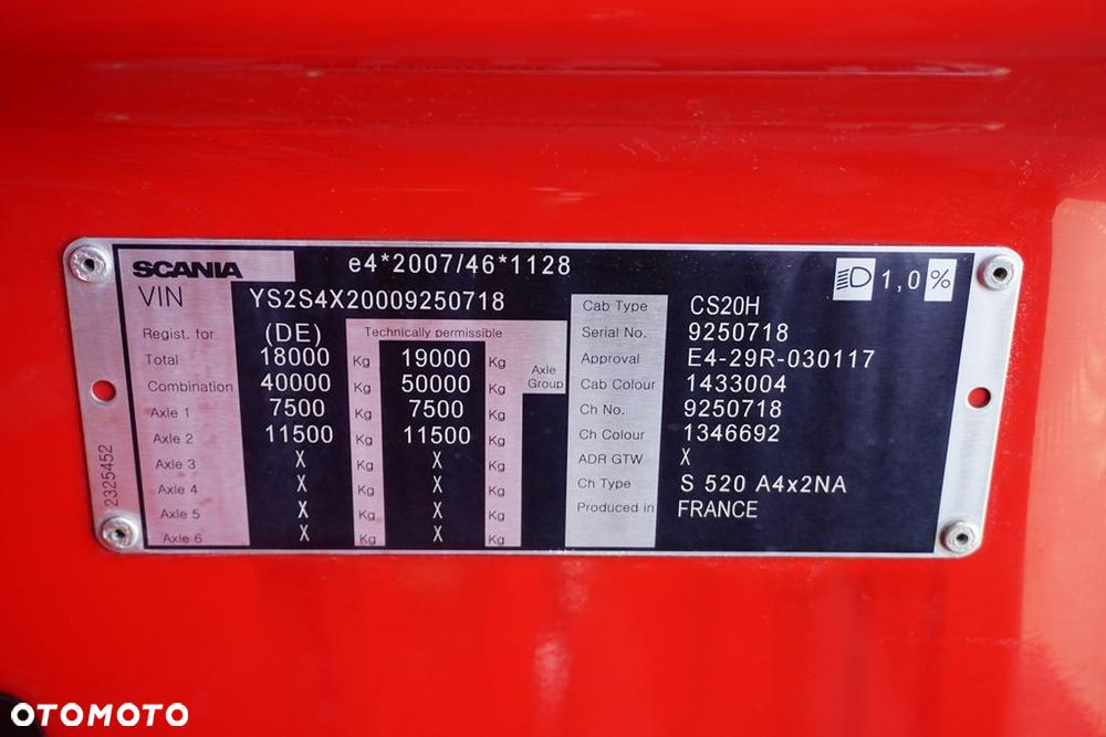 Scania / S 520 / V 8 / EURO 6 / ACC / RETARDER / PEŁNA OPCJA - 11