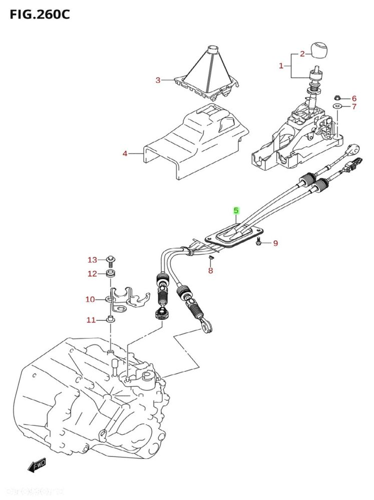 SUZUKI S-CROSS 2013 - 2016 VITARA 2015 - 2018 LINKI ZMIANY BIEGÓW 6MT 1.6ON - 2