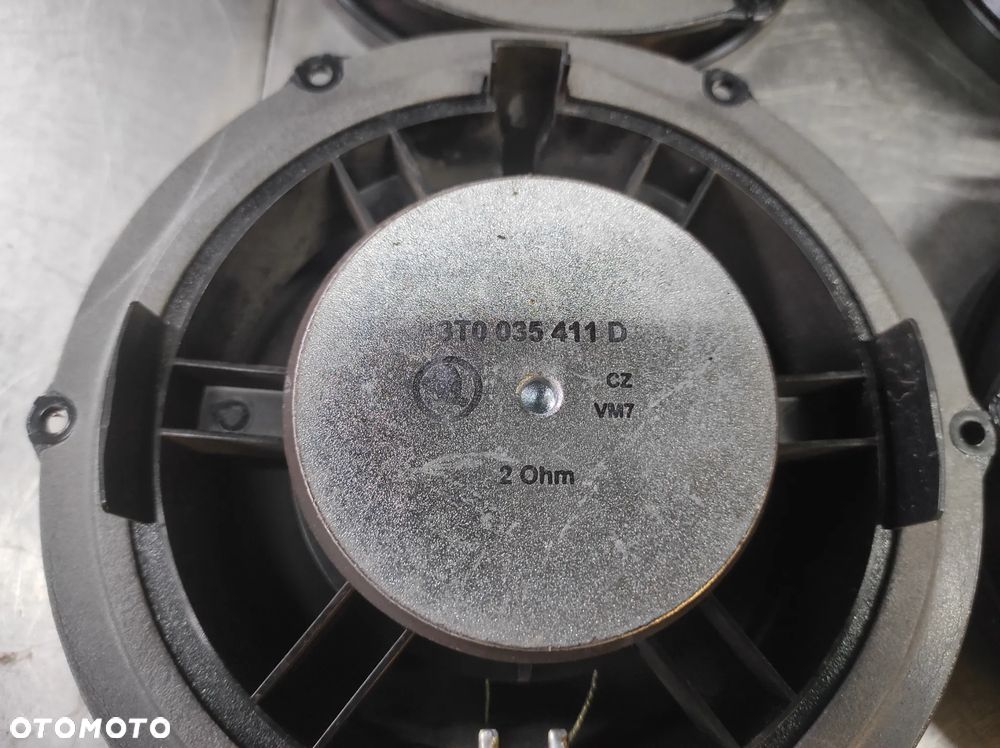 SKODA SUPERB 2 SOUND SYSTEM ZESTAW KOMPLETU GŁOŚNIKÓW ORAZ WZMACNIACZA 3T0035411D 3T003541E 3T0035411F 3T0035456 2OHM 4OHM WYSYŁKA !!! - 4