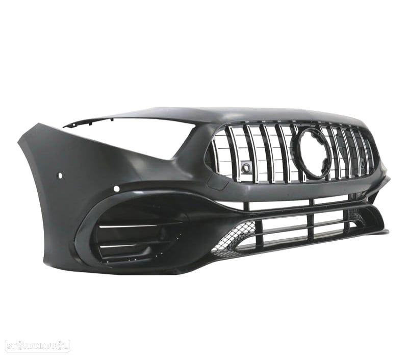 PÁRA-CHOQUES DIANTEIRO MERCEDES CLASSE A W177 V177 18- LOOK AMG A45 CROMADO - 2