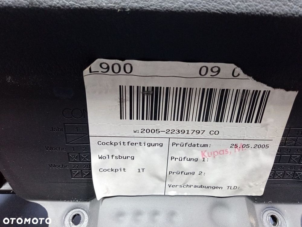 VW TOURAN I DESKA ROZDZIELCZA PODUSZKI PASY - 5