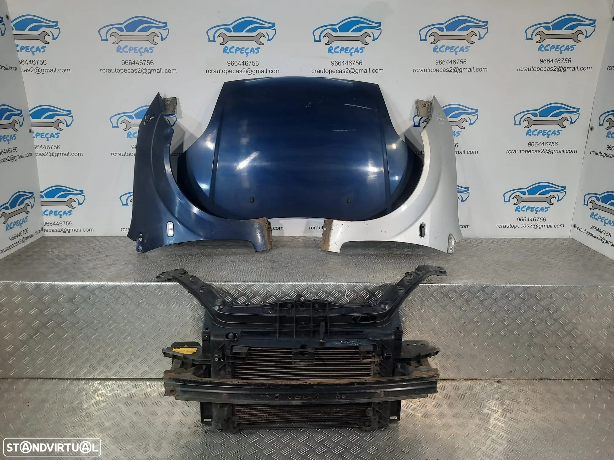 FRENTE COMPLETA FORD FIESTA V 5 MK5 CAPOT PARACHOQUES GUARDA-LAMAS OTICAS RADIADOR VENTILADOR FRENTE FIBRA REFORÇO - 7