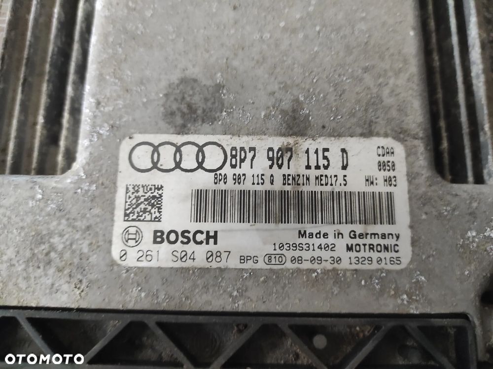 KOMPUTER STEROWNIK SILNIKA 1.8 TSI TFSI CDAA 8P7907115D BENZIN MED17.5 0261S04087 AUDI A3 8P LIFT  WYSYŁKA !!!! - 2
