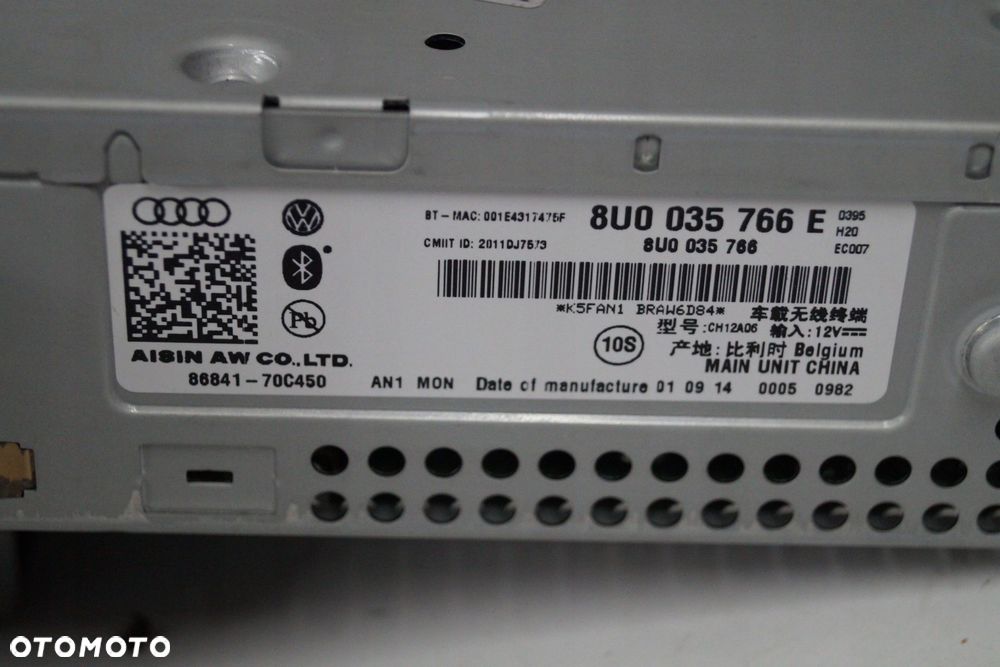 audi q3 8u nawigacja navi 3g+ 8u0035766e sterownik - 2