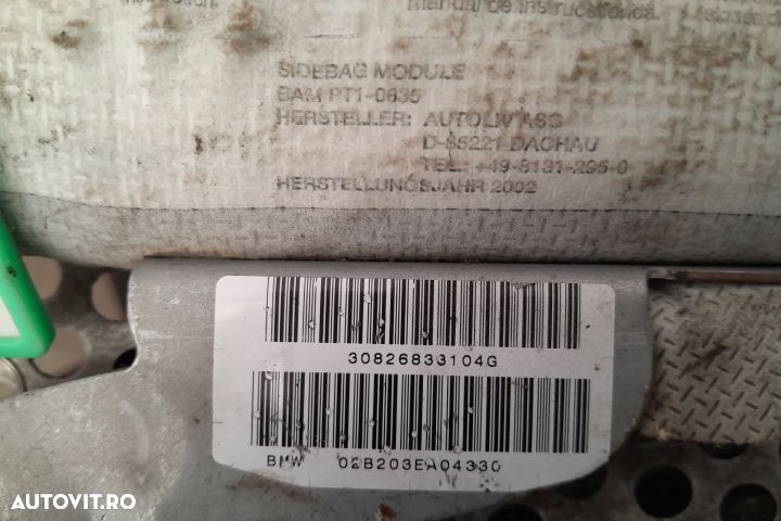 AIRBAG LATERAL USA STANGA FATA 30826833104G MX1253 BMW Seria 5 E39 [1 - 2