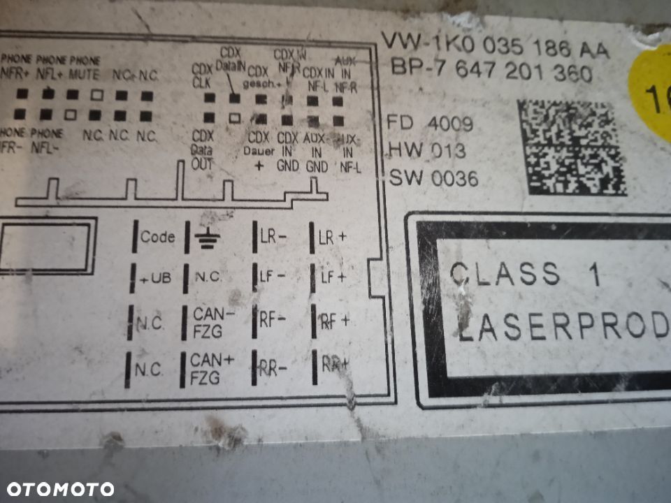 Radio VW Passat B6 Golf VI 6 1K0035186AA - 4