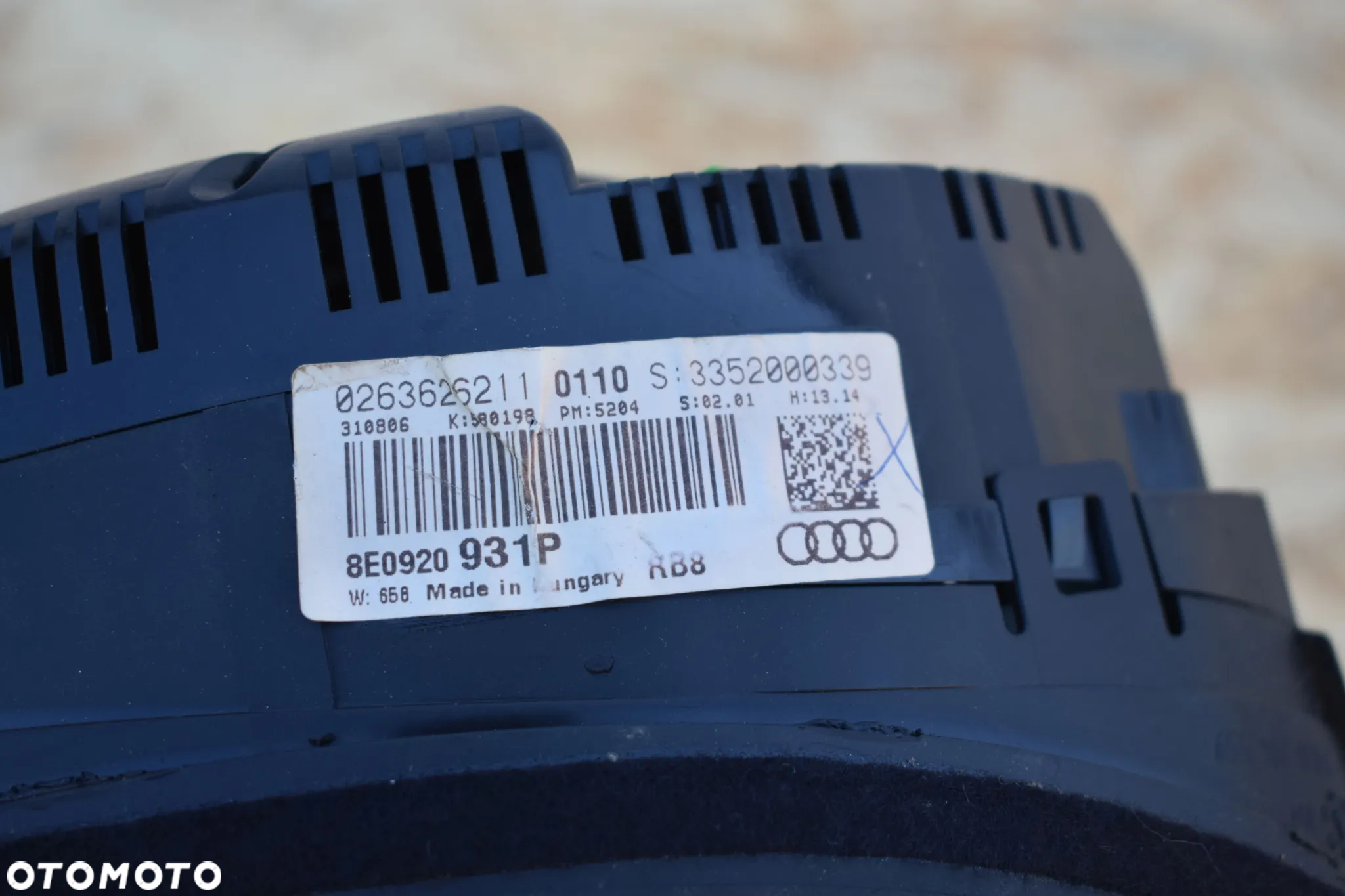 LICZNIK ZEGARY AUDI A4 B7 2.0TDI 8E0920931P 5PIN - 4
