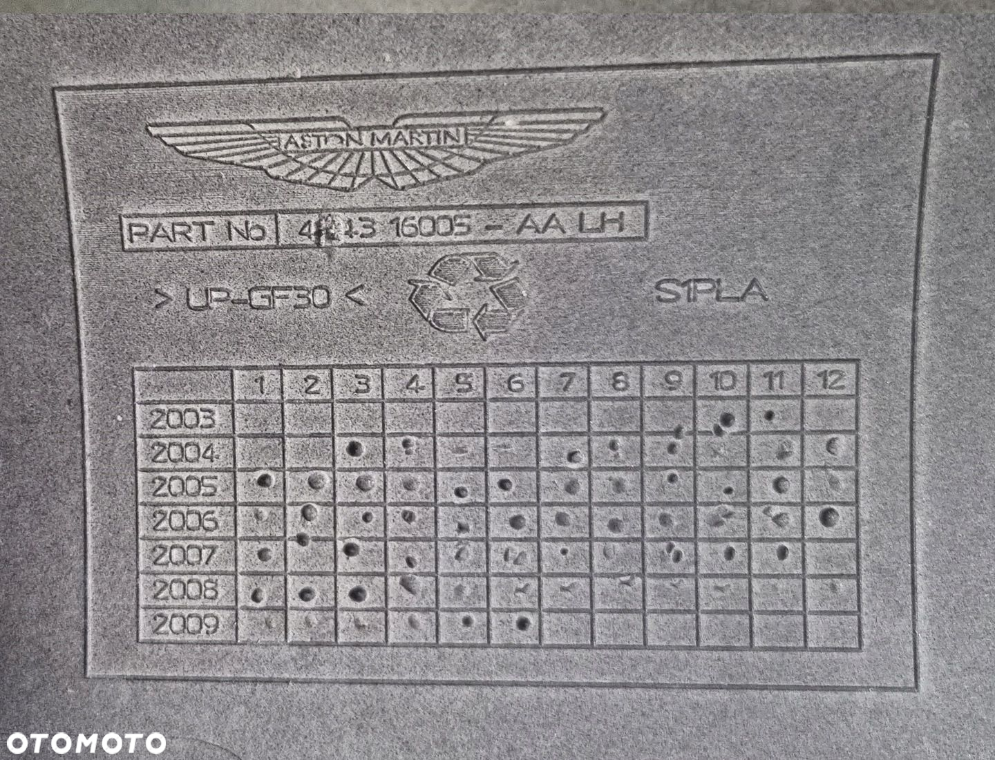Aston Martin DB9 Błotnik lewy przód przedni 4G43-16005 - 3