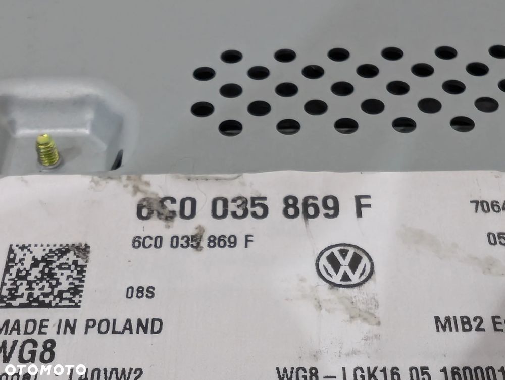 VW POLO V 6C RADIO CD WYŚWIETLACZ 6C0035869F - 5