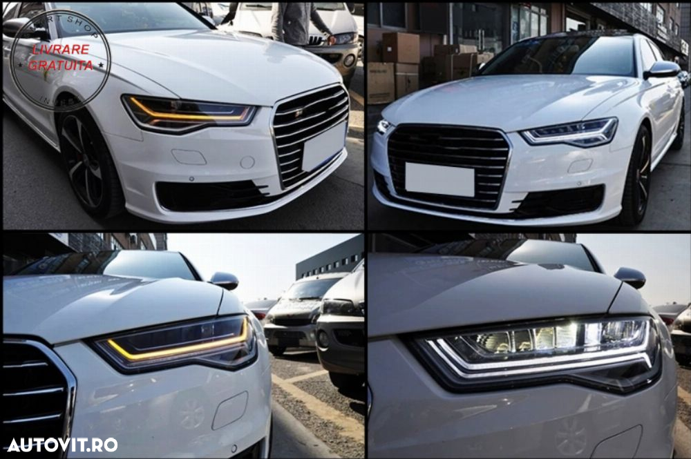 Bara Fata cu Faruri Full LED Semnalizare Dinamica Secventiala Audi A6 4G (2011-201- livrare gratuita - 22