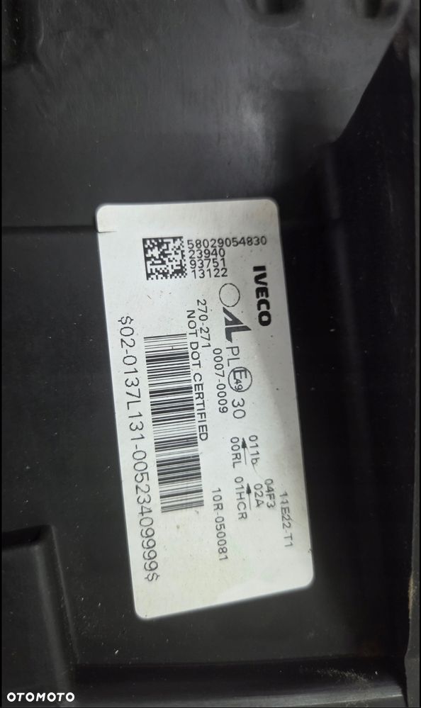 lampa reflektor full led prawa iveco stralis s-way 58029054830 - 5