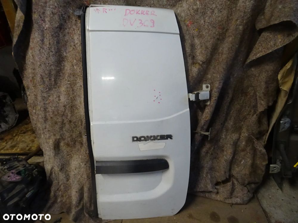 DACIA DOKKER DRZWI PRAWE TYLNE SKRZYDLO BIALE DV369 CZESCI ROZNE PYTAC