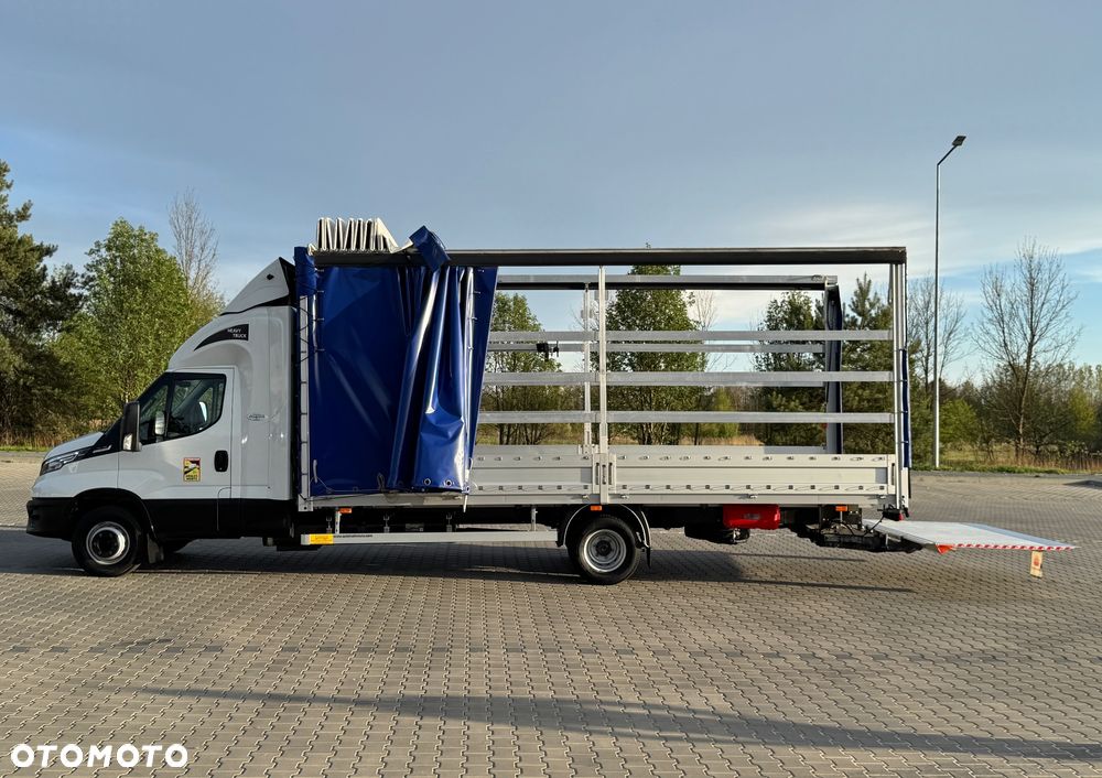 Iveco Daily 2023r Hi-Matic‼️72C18‼️Winda Dhollandia 1000KG // Plandeka 15 Palet 2x Firanka + dach zsuwany + regulacja wysokości ‼️Spanie z tyłu WEJKAMA Wysokość rampowa Full LED Tempomat Salon Polska DMC7200KG Faktura Vat 23% TwinCab - 11