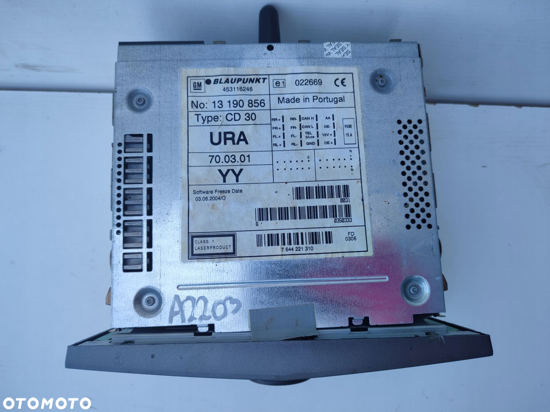 Radio wyświetlacz ekran OPEL ZAFIRA B 13190856 ZESTAW - 3