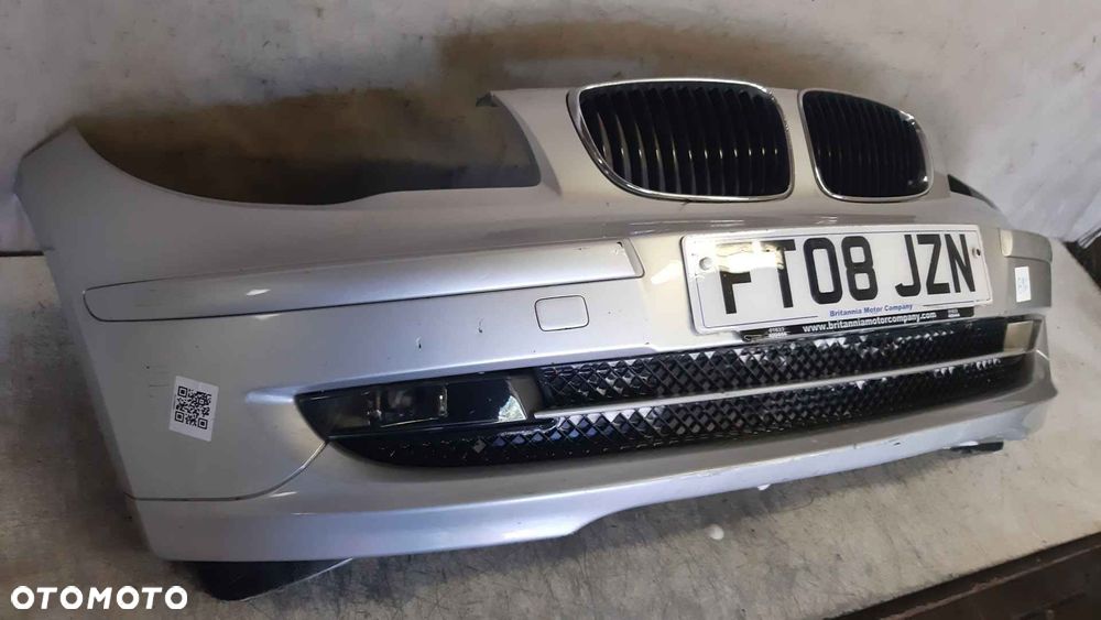 ^ ZDERZAK PRZÓD PRZEDNI DO BMW E87 SERIA 1 LIFT FL TITANSILBER SREBRNY HALOGENY - 5