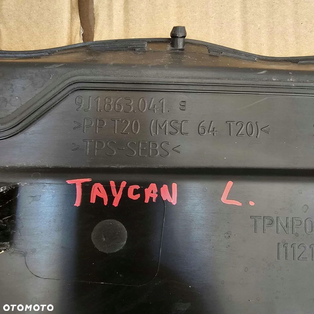 porsche taycan 9j1 osłona nakładka błotnika prawa przód przednia - 4