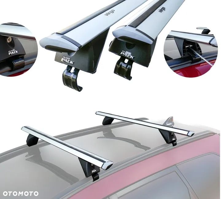 BAGAŻNIK DACHOWY ALUMINIOWY INTER PACK VIRGO IR120 NA RELINGI ZINTEGROWANE - 1