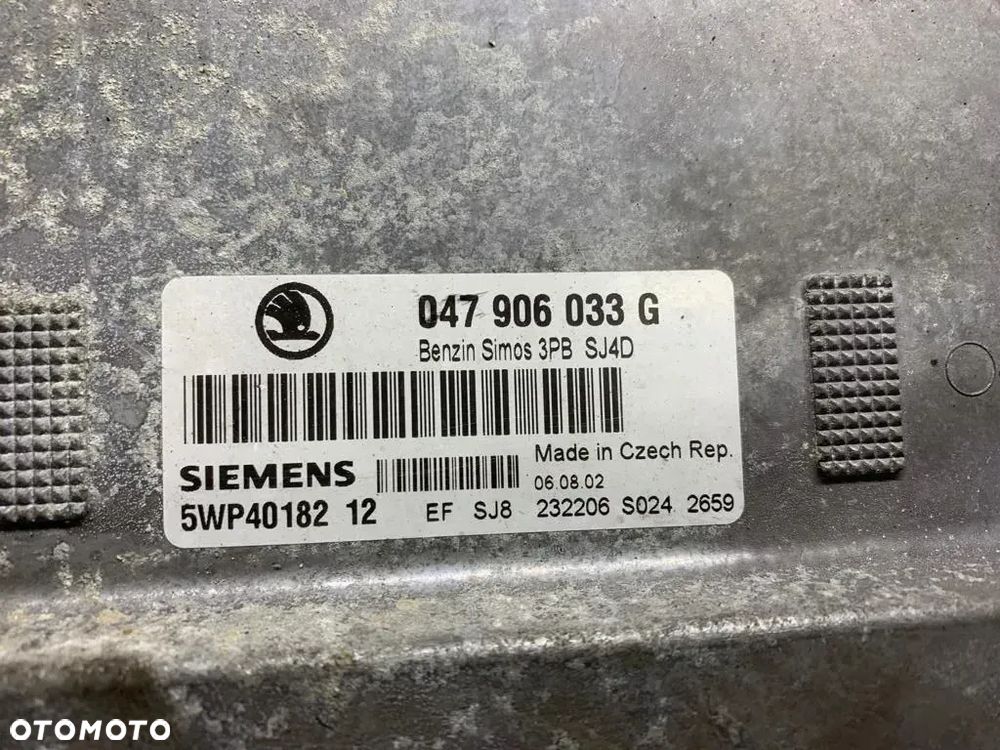 STEROWNIK ZESTAW STARTOWY FABIA I 1.4 MPI 047906033G - 3