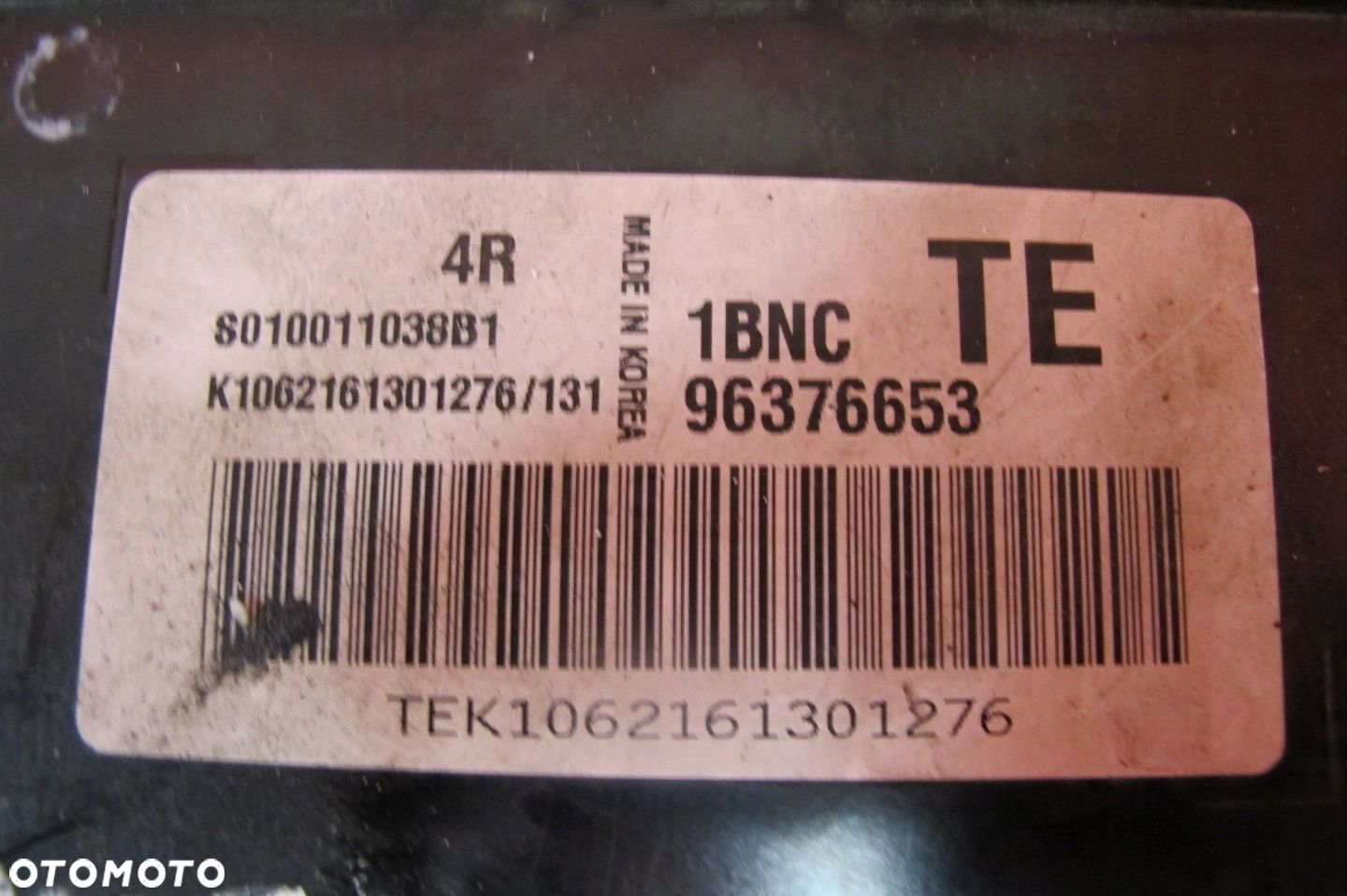 CHEVROLET AVEO T200 HB 03- 1.2 LY4 STEROWNIK KOMPUTER SILNIKA 96376653 - 2