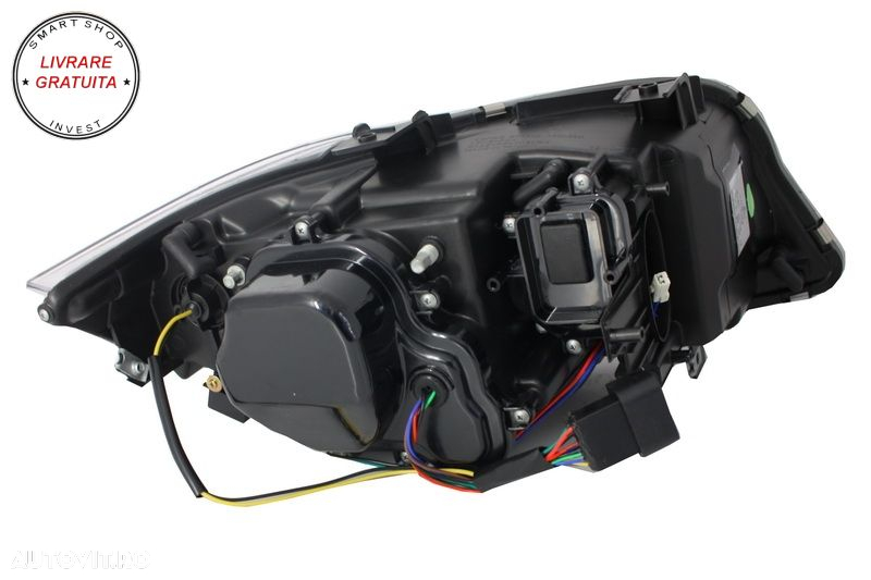 Faruri Xenon Angel Eye 3D U-TYPE BMW Seria 3 E90 E91 (03.2005-08.2008) Crom HID- livrare gratuita - 8
