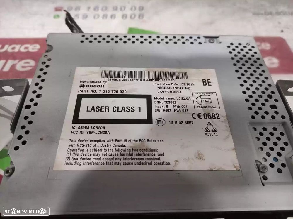 SISTEMA NAVEGAÇÃO GPS NISSAN NOTE 2014 -7513750020 - 2