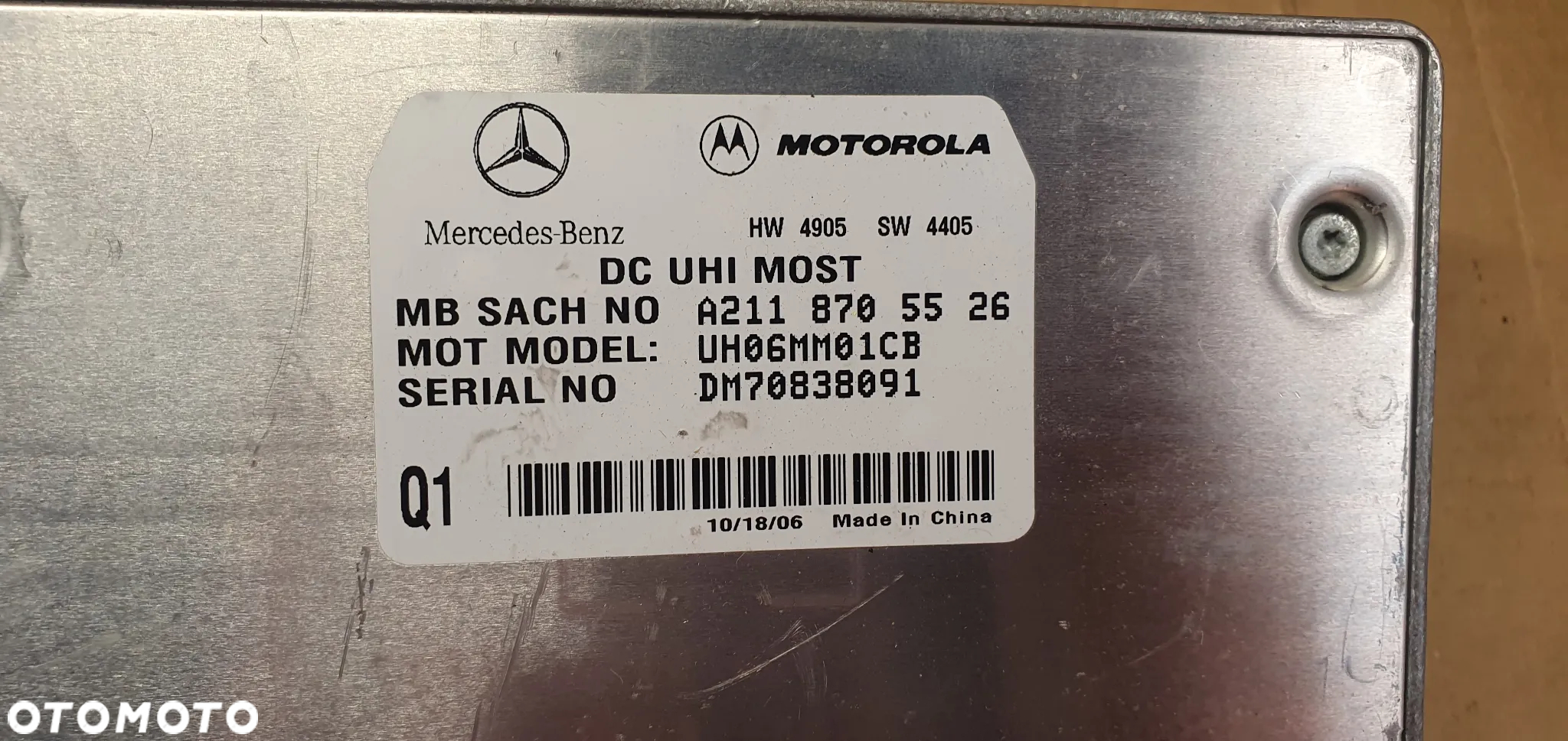Moduł sterownik telefonu bluetooth Mercedes W211 A2118705526 - 4