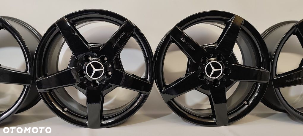 5x112 18" amg mercedes slk r171 oem clk w209 czarny polysk jak nowe - 3