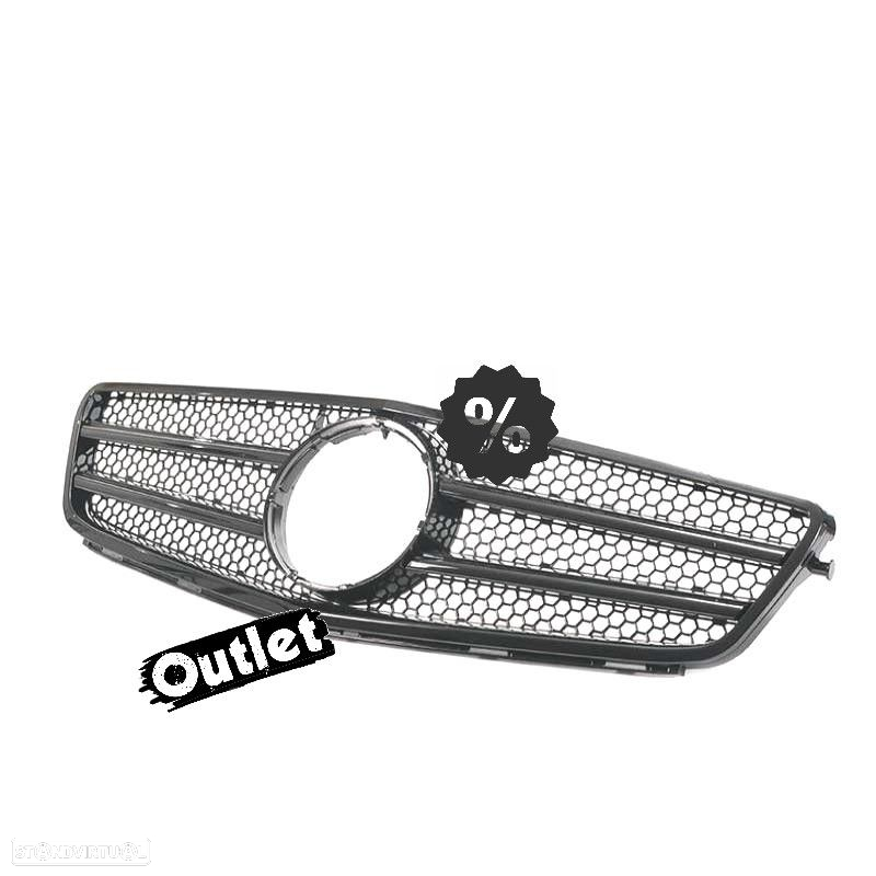 R022019C1 GRELHA FRONTAL MERCEDES W204 07-11 LOOK AMG PRETO BRILHANTE - 6