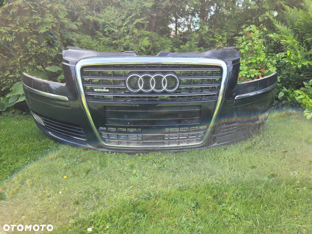 AUDI A8 D3 II LIFT ZDERZAK ACC PRZEDNI PRZÓD SPRYSKI XENON CZUJNIKI KPL LZ9Y - 1