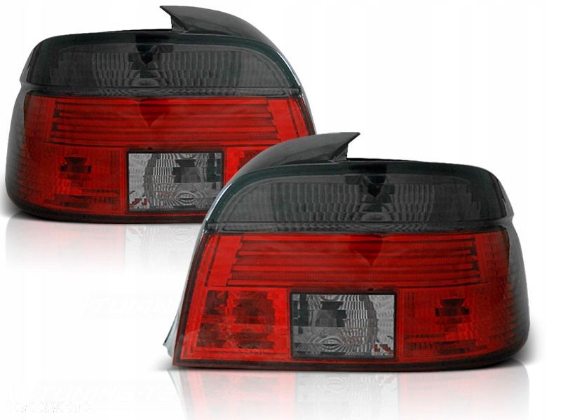 Lampy tyl ne kpl Led Neon Tuning CzerwonoDymione Bmw 5 e39 sedan 1996-2000 - 2
