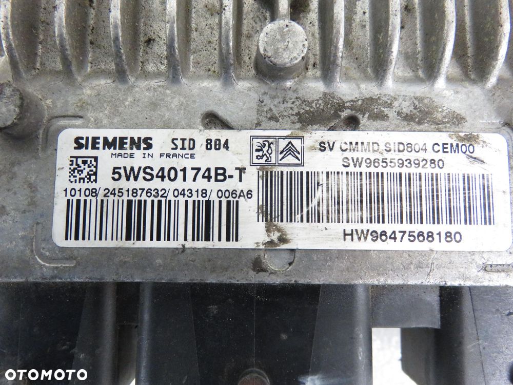 STEROWNIK PEUGEOT 206 1.4 HDi 9655939280 5WS40174BT - 4