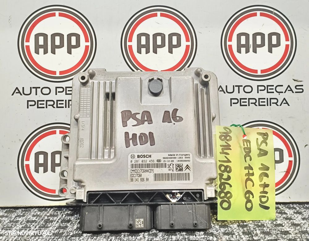 Centralina PSA 1.6 HDI, EDC17C60, 9814182680. - 1