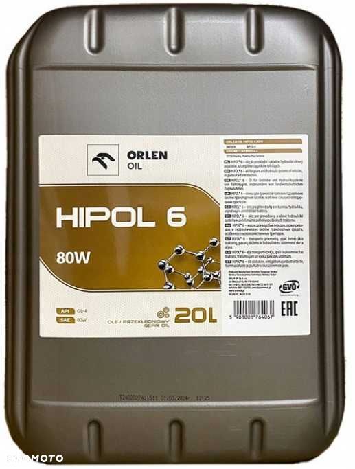 Olej przekładniowy ORLEN HIPOL 6 GL4 80W 20L Radom 'wysyłka - 1