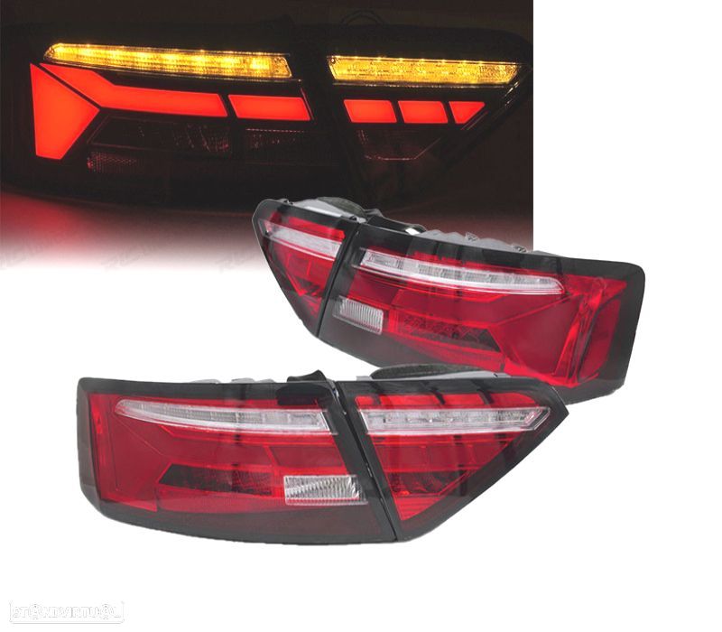 FAROLINS PARA AUDI A5 11-16 LED VERMELHO BRANCO - 1