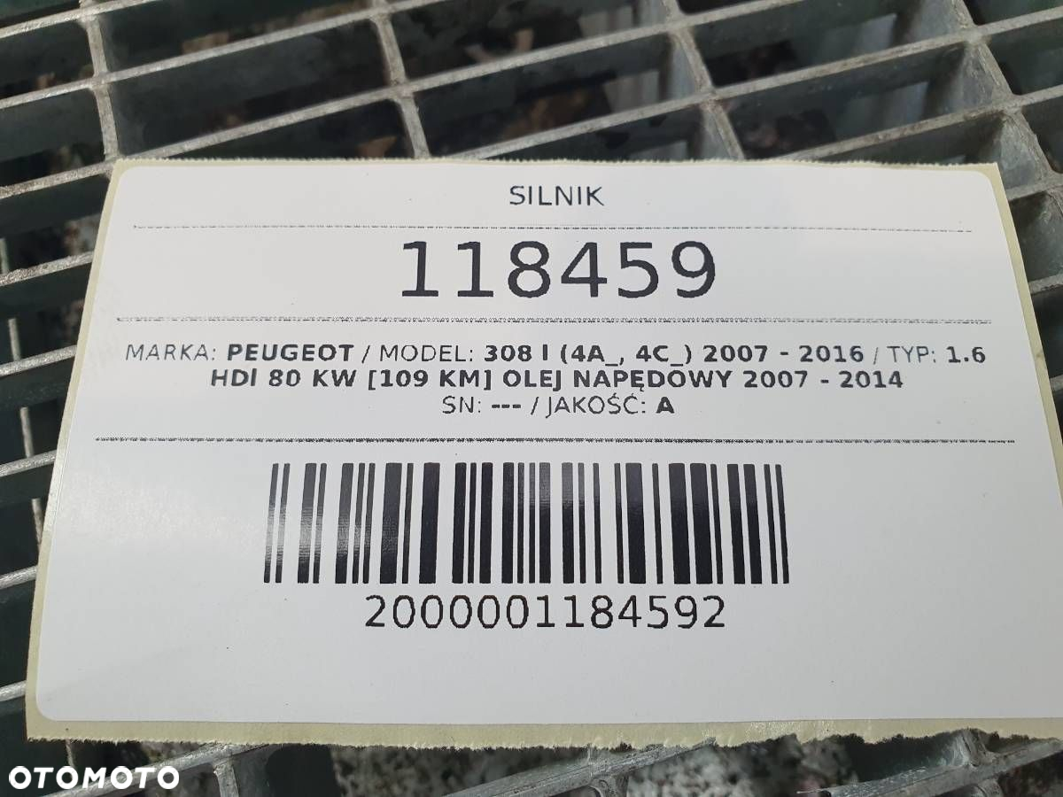SILNIK KOMPLETNY 9H05 9HZ 1.6 HDI EHDI PEUGEOT 308 T7 - 9