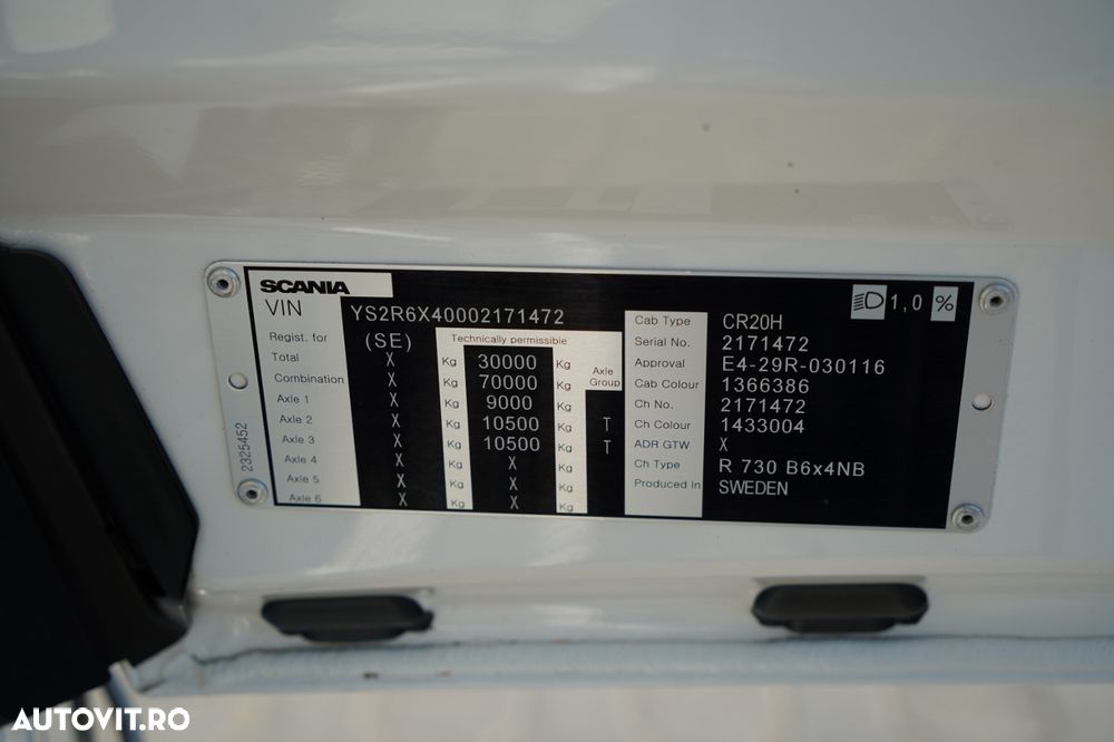 Scania R 730 XT / V8 / 6X4 / PENTRU LEMN / PENTRU COPACI / PENTRU PĂDURE / HDS LOGLIFT F96ST / CABINĂ / ANVELOPE 100% / 2020A - 38
