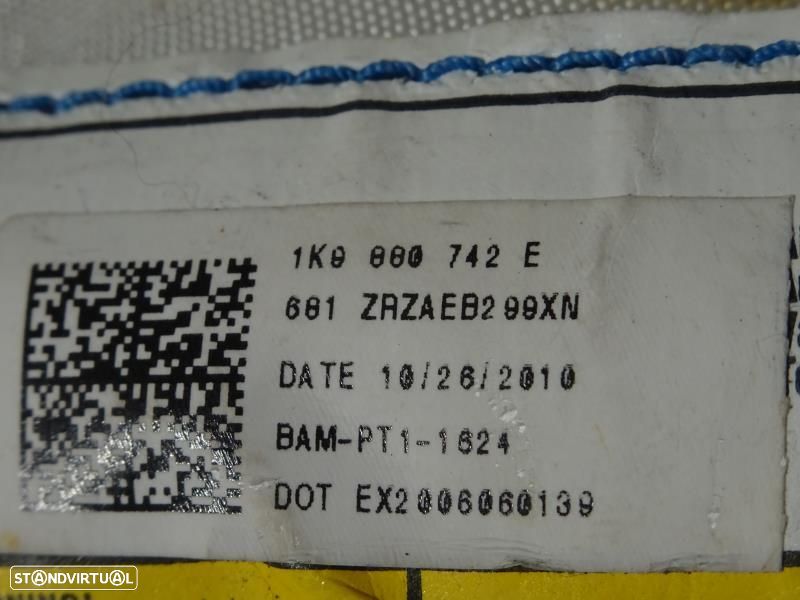 Airbags De Cortina Volkswagen Golf Vi Variant (Aj5)  1K0880741e / 1K08 - 5