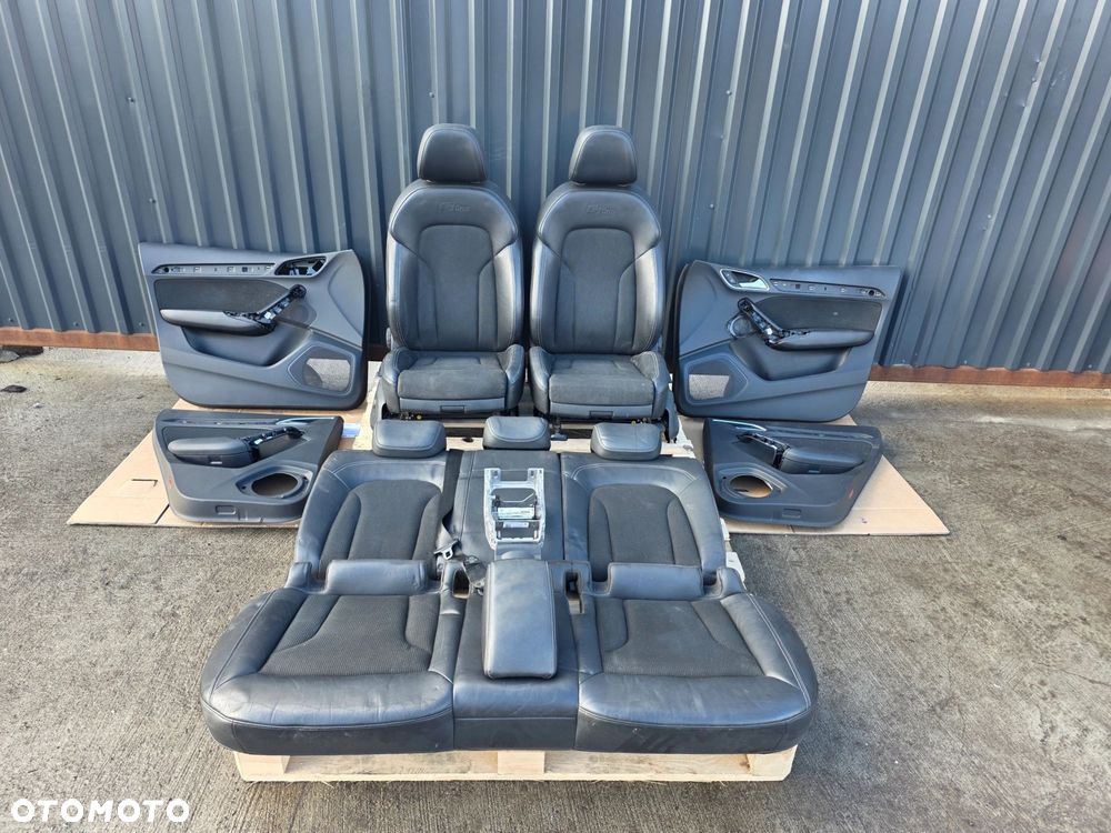 FOTEL FOTELE AUDI Q3 8U S LINE SKÓRA + MATERIAŁ KOMPLET ! - 1