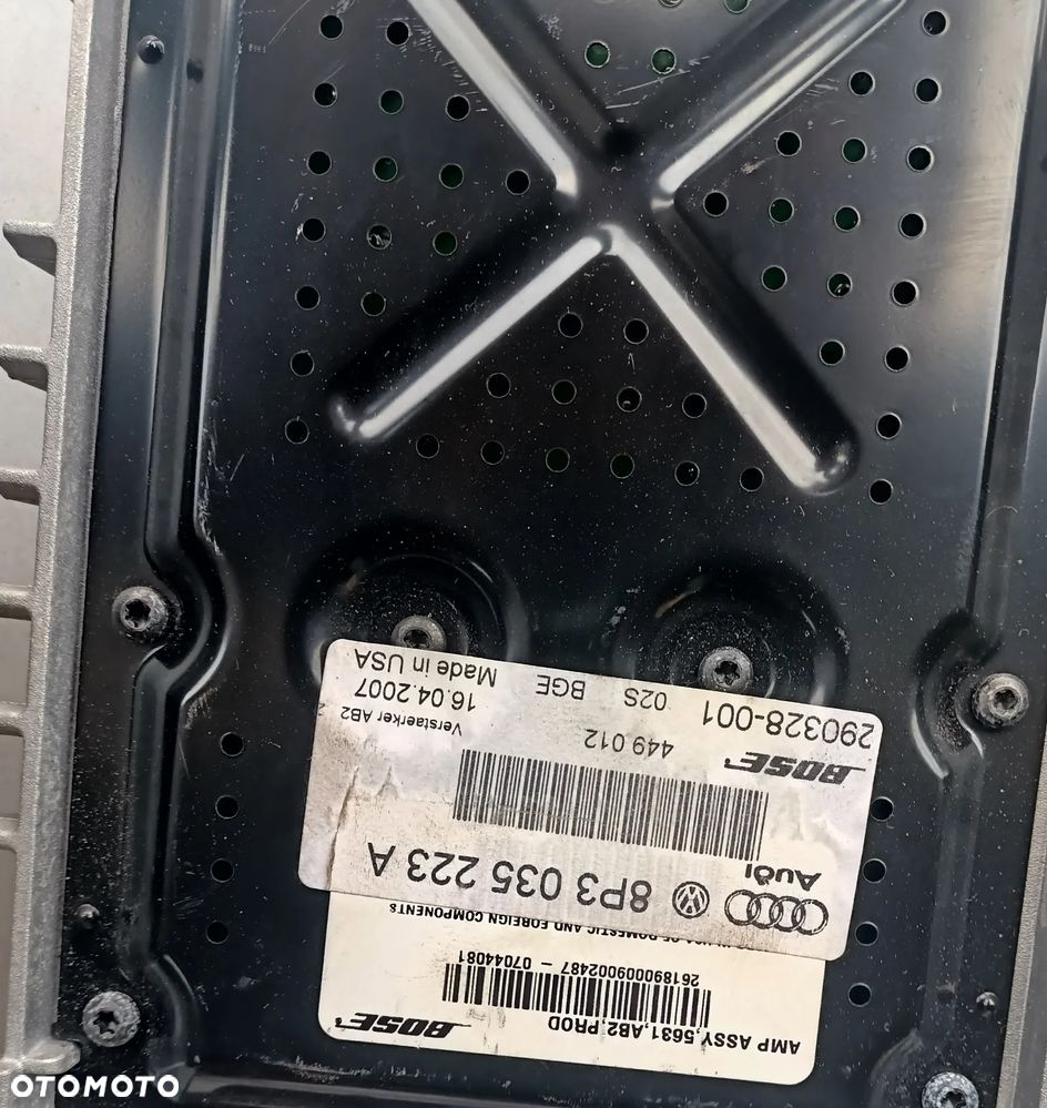 NAGŁOŚNIENIE BOSE -4X GŁOŚNIK ,WZMACNIACZ ,KRATKI -AUDI A3/8P - 3