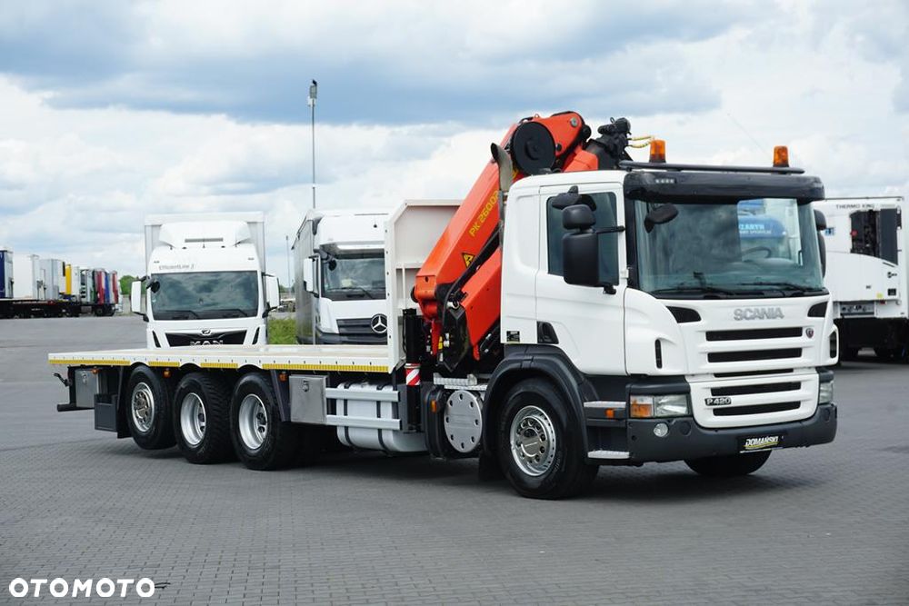 Scania / P 420 / 8 X 4 / TRIDEM / SKRZYNIOWY + HDS / PALFINGER PK 26002 / WYS. 12 M / DŁ. 8 M - 3