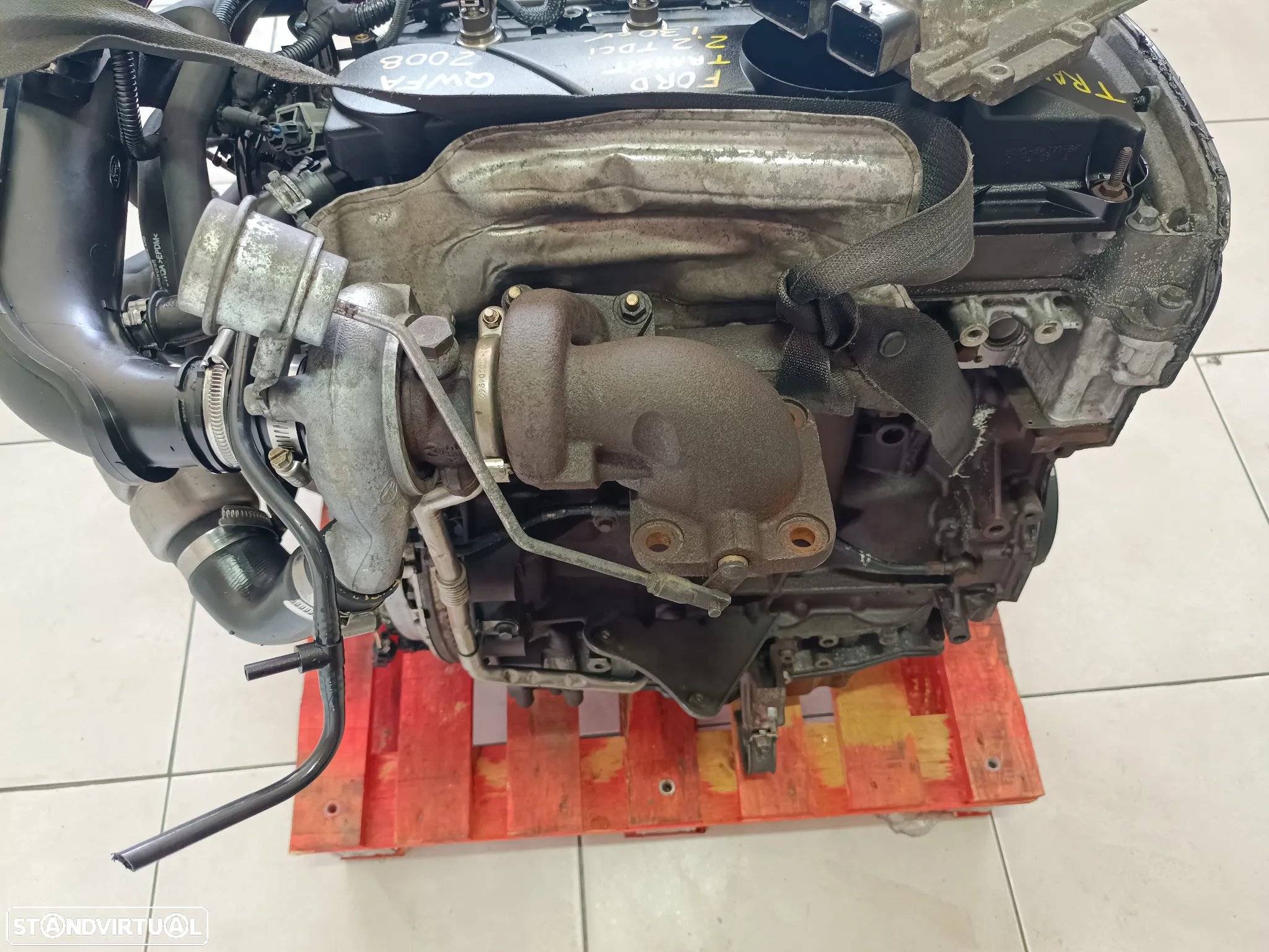 Motor Ford Transit 2.2TDCI 130cv QWFA - caixa 5 velocidades 6C1R-7002-NC centralina 8C11-12A650-CE - 4HV 4HU 4HH - 5