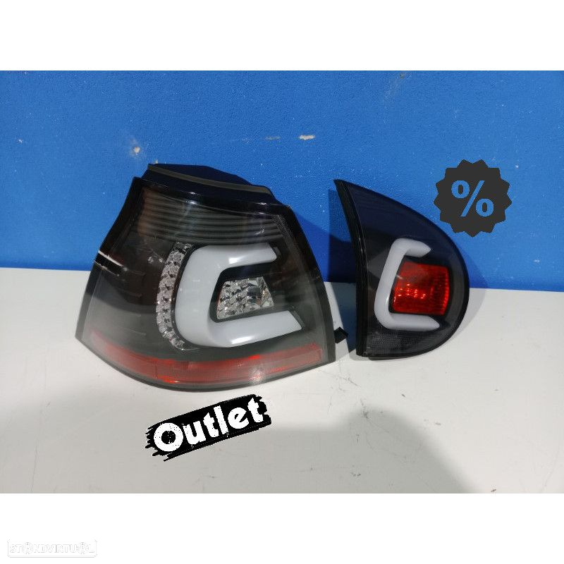 R145311C1 FAROLINS TRASEIROS LED PARA VOLKSWAGEN VW GOLF 5 MK V 03-08 PRETO - 3