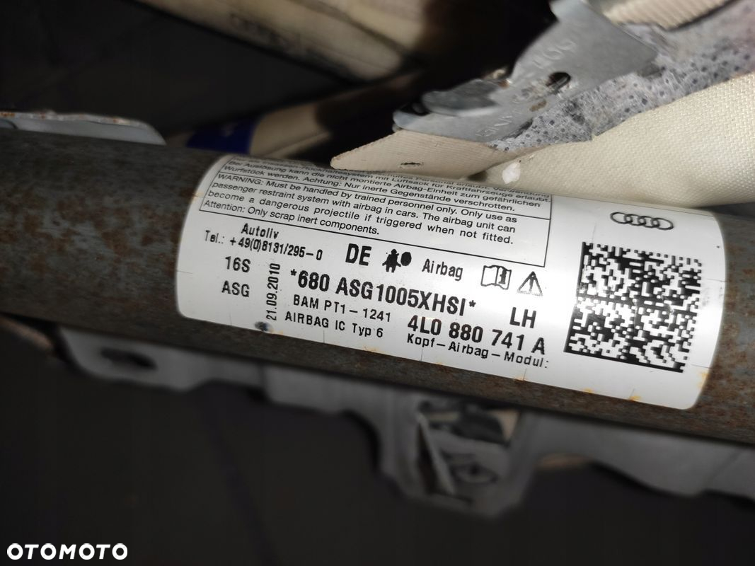 AUDI Q7 4L LIFT KURTYNA LEWA PRAWA POWIETRZNA AIRBAG SPRAWNA ORYGINAŁ - 3