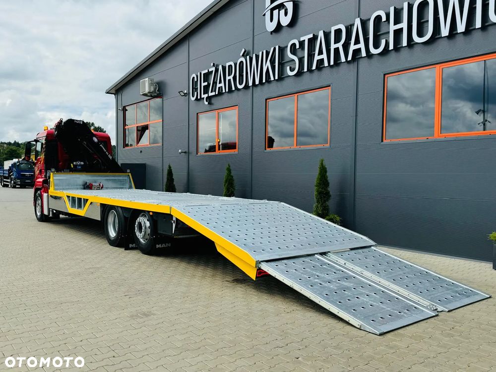 MAN MAN MAN TGS TGX 26.360 E5 laweta uniwersalna 10,2m + Dźwig HDS HMF 1420 K2 / do przewozu kontenerów / pomoc drogowa / platforma / energetyka/ kran krane dzwig hds żuraw - 16