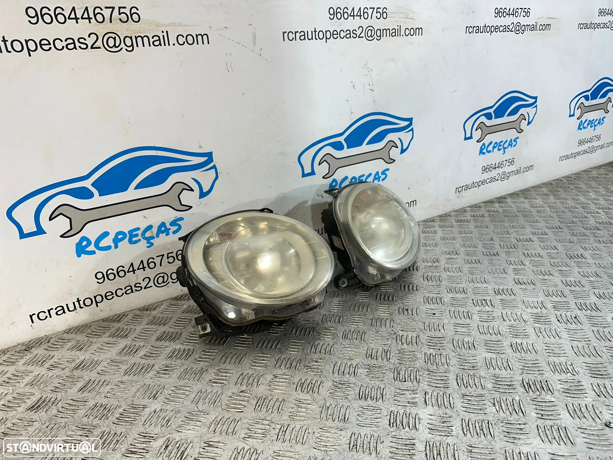 .Conjuntos Oticas Farois Frente Frontal Esquerda Direita Originais Fiat 500 312 2007 - Presente - 3