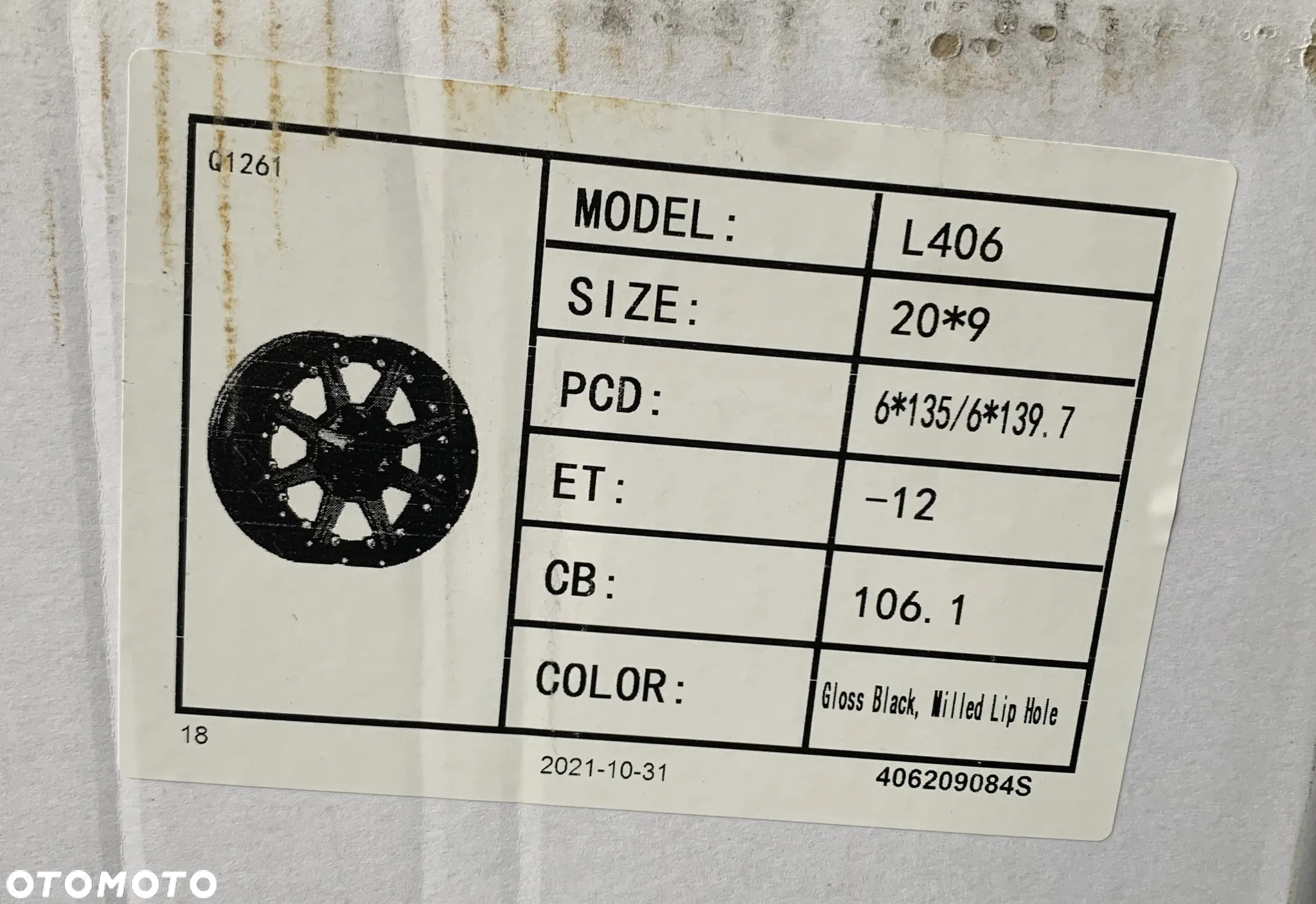 6x135 / 6x139.7 20*9 Felgi Aluminowe 20" Ford RANGER Toyota Mitsubishi i inne Rant Cena za 4 sztuki - 6