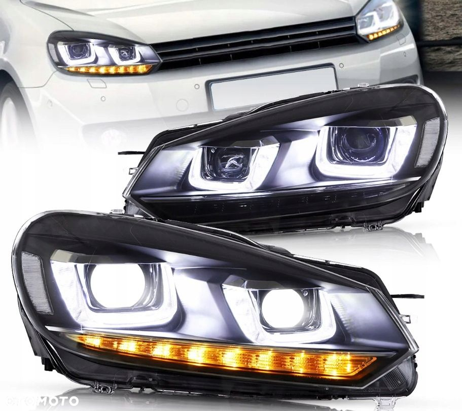 Reflektor Lampa kpl Vland Diody Soczewka Tuning Xenon-look VW Golf VI 6 5k0 - 3