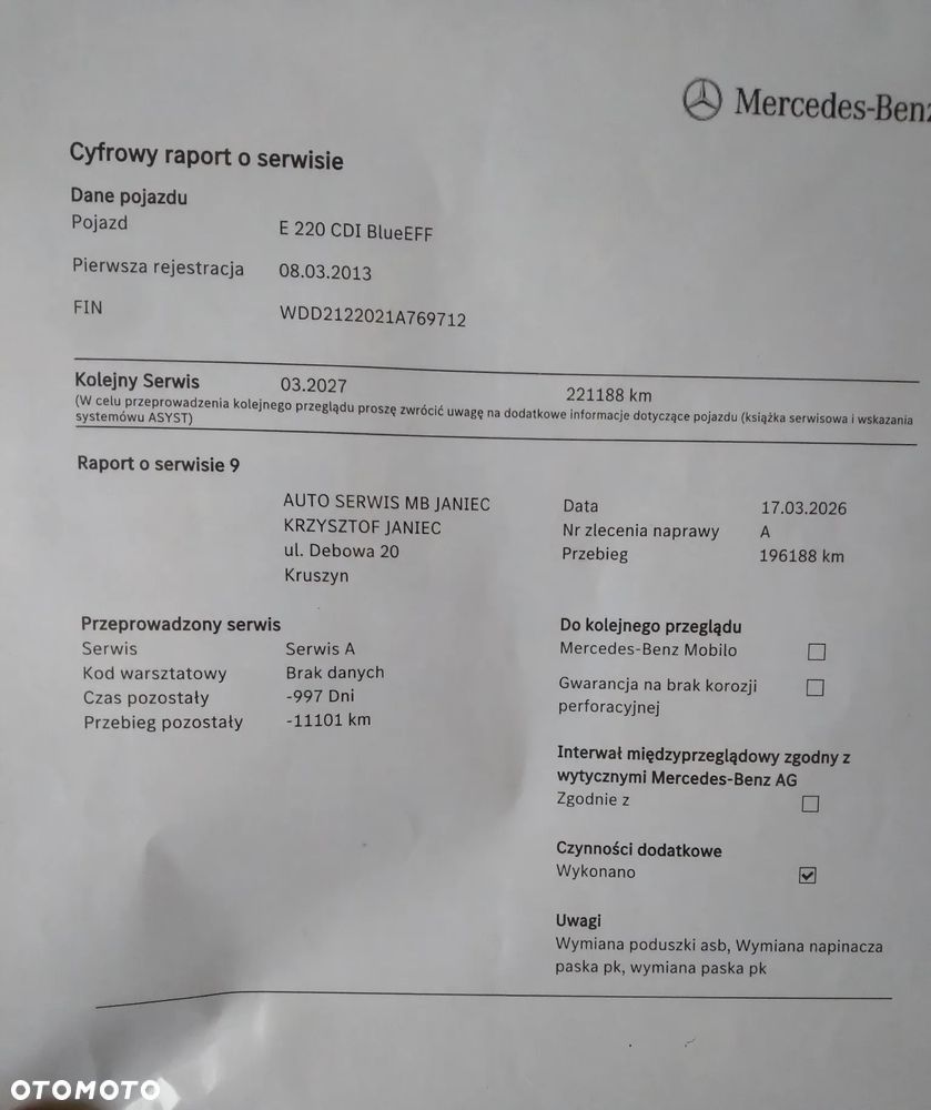 Mercedes-Benz Klasa E 220 CDI DPF BlueEFFICIENCY 7G-TRONIC Avantgarde - 3