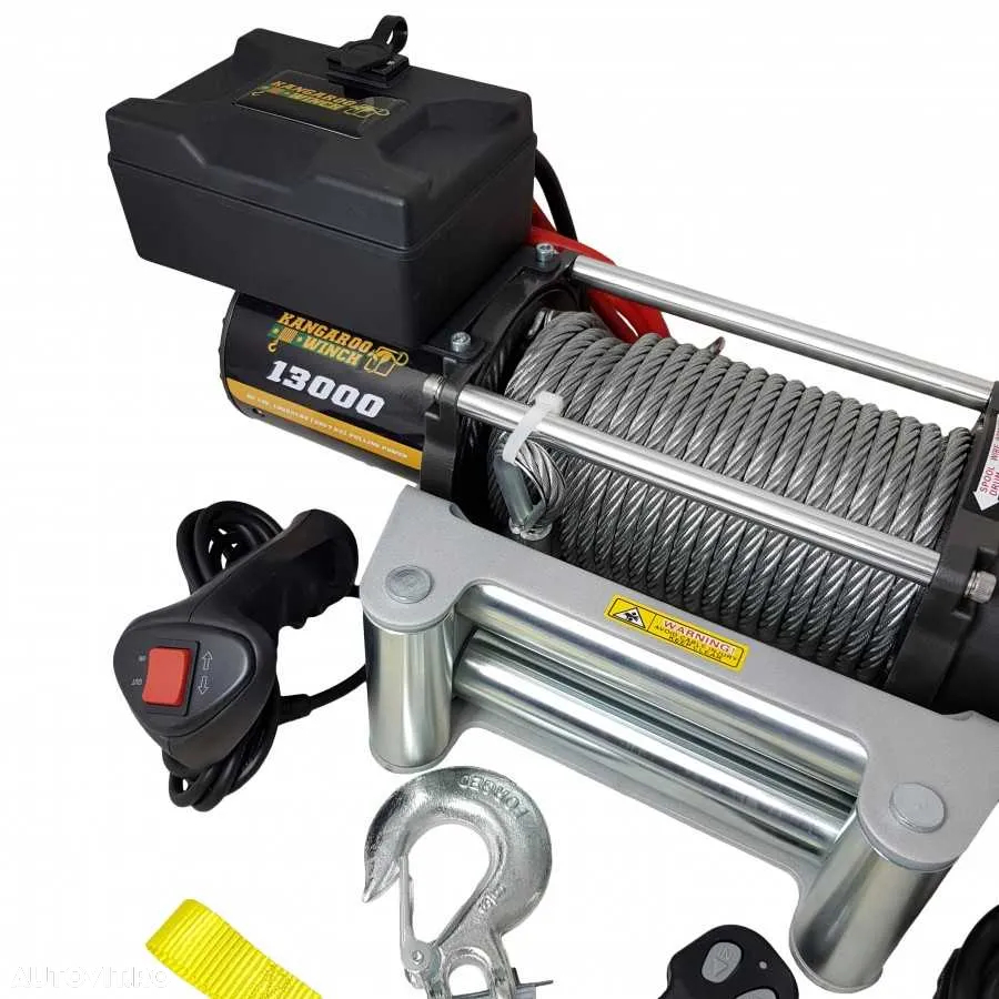 Troliu electric KANGAROOWINCH K13000  (trage 5897 kg), cablu otel - 3